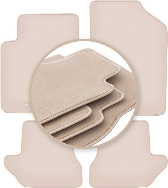 Beige PREMIUM-Matten für: Citroen C3 Pluriel Cabrio 2003-2010