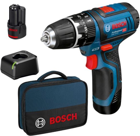 B bohrmaschine 2 batterien gsb 12V-15 -2Ah li im koffer - Bosch