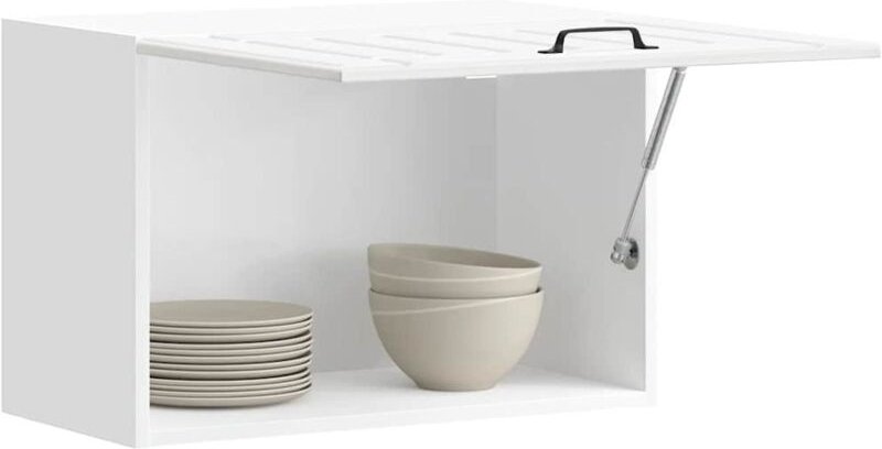 Küchen-Hängeschrank Lucca Hochglanz-Weiß Holzwerkstoff - Vidaxl