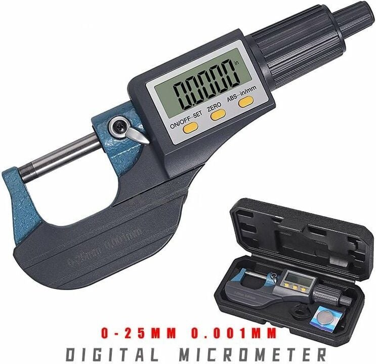 0–25 mm elektronisches Mikrometer, Mikrometer, Wandstärke, Mikrometer, digitales Mikrometer, hohe Präzision und geringer...