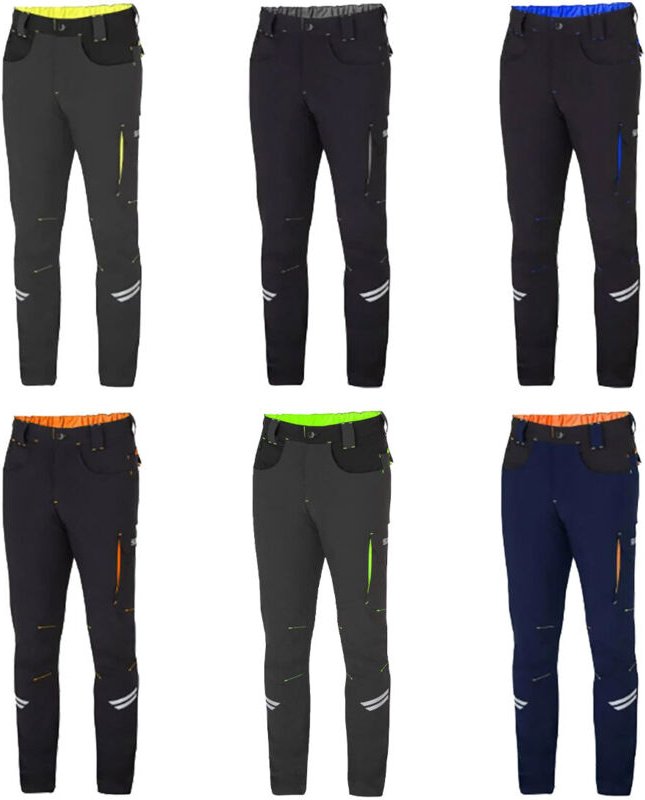 Marca - Sparco Kansas Tech Light Hose Arbeitshose - l - Grau / Gelb