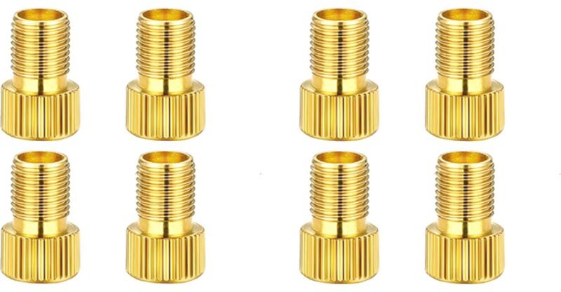 8 Stück Fahrradpumpenspitzen, Inflatorspitzen, Adapter für Presta- auf Schrader-Fahrradventil, Messing - Lntyq