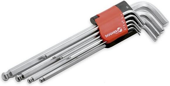 Sechskant rot XL Steckschlüssel Satz 9-tlg 1,5-10 DOGHER 605-009