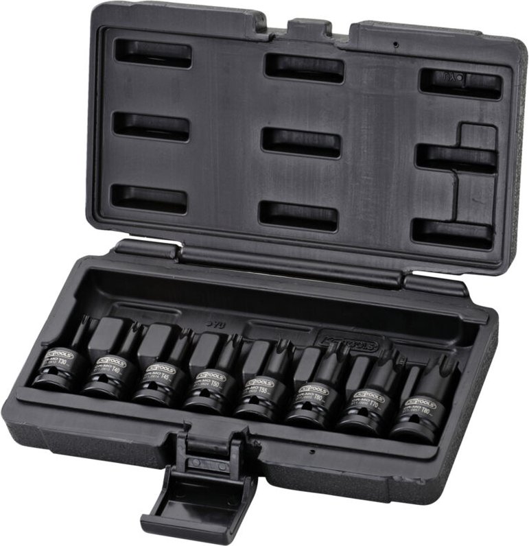 Schlagschrauber-Bitsatz, männlich, kurz, TORX®, 1/2", 8 Stück