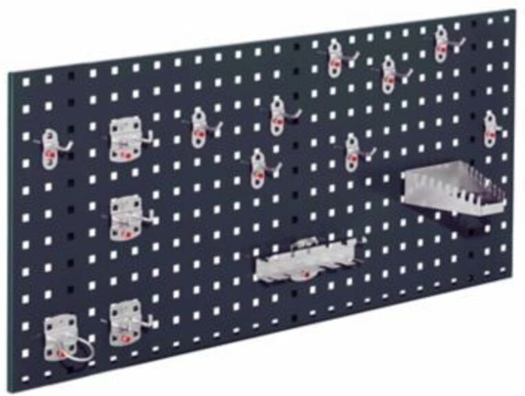 Kappes ®RasterPlan Einsteigerset 1 1x Lochplatte 1000x450mm 1x Werkzeughaltersortiment 15-teilig Anthrazitgrau RAL 7016