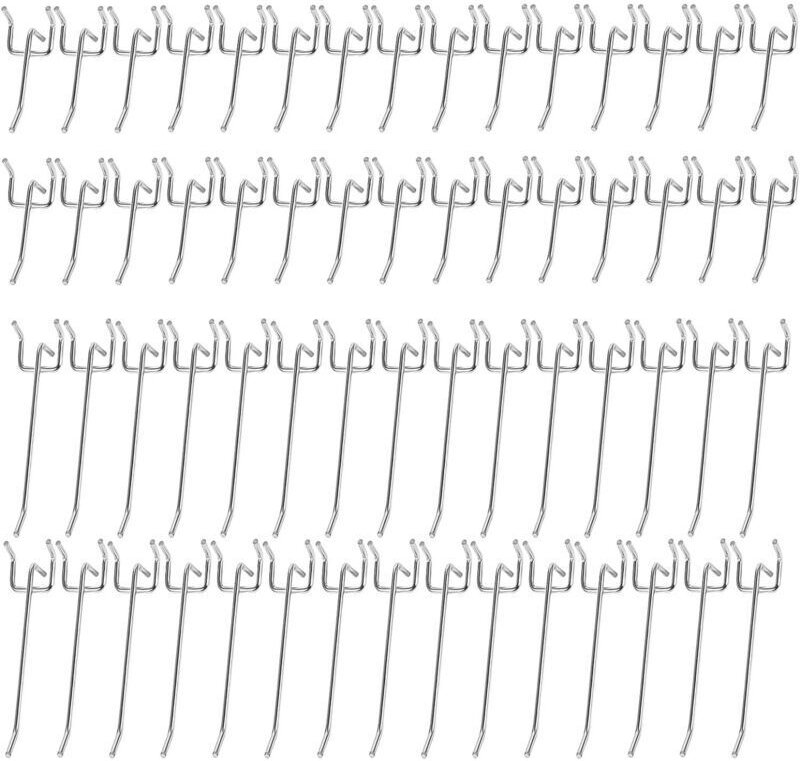 60 Stück Stecktafel-Wandhaken aus Metall, Metall-Stecktafel-Haken, Stecktafel-Haken, für Werbetafeln, Supermarktregale, ...