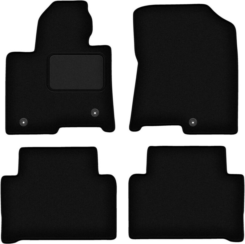 Schwarze Velours-Fußmatten für: Kia Sorento IV XL Hybrid SUV (2020-)