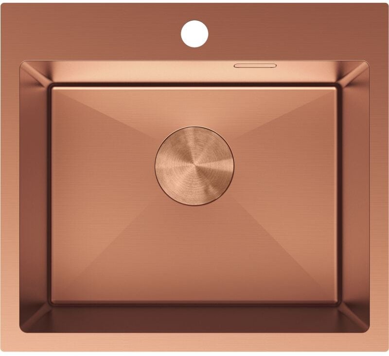 Solix Einbauspüle aus Edelstahl 1-Becken 500 x 450 mm, Kupfer - 6402501000-65 - Mexen