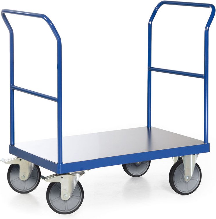Protaurus Plattformwagen F600 mit 2 Schiebebügeln ohne Bordkante 1000x700mm
