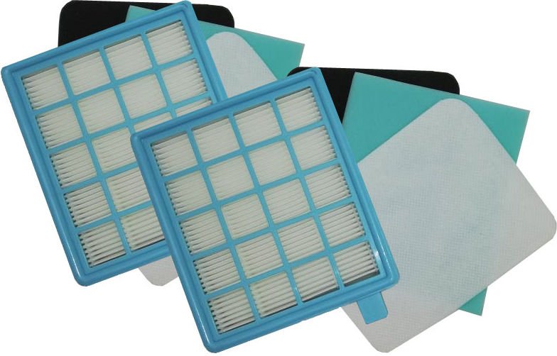 2x Keenberk Hepa-Filter für die meisten Philips PowerPro Serien mit zusätzlichem Motor- und Abluftfilter