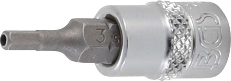 Thumbnail - Bgs Technic - Bit-Einsatz Antrieb Innenvierkant 6,3 mm (1/4') Innensechskant mit Bohrung 3 mm