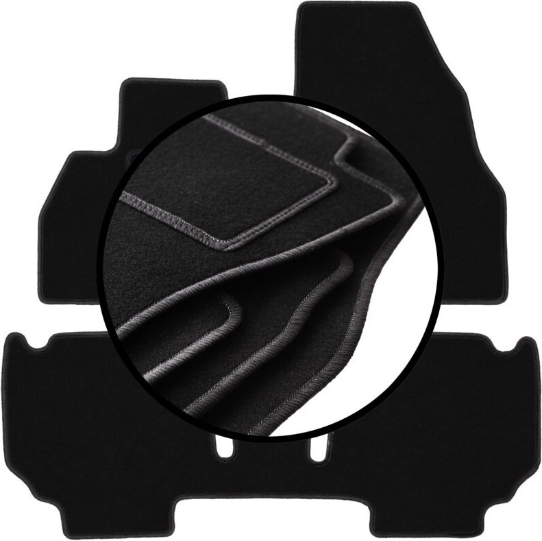 Kompletter Satz Veloursmatten für: Renault Kangoo II Kombivan (2013-)