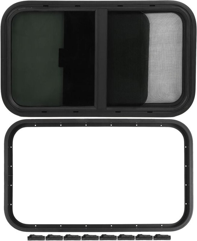 Zoternen - Rutsche mit abgerundeten Ecken für Wohnmobilfenster Ersatz mit Moskitonetz für Baufahrzeuge Wohnmobile und Wo...