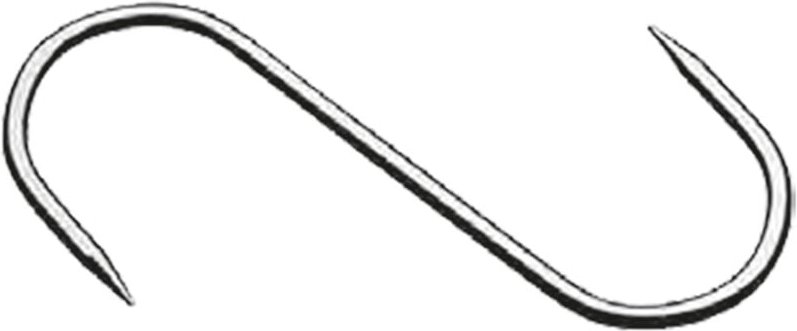 Fester Haken 10 Stück 10x4 cm aus Edelstahl