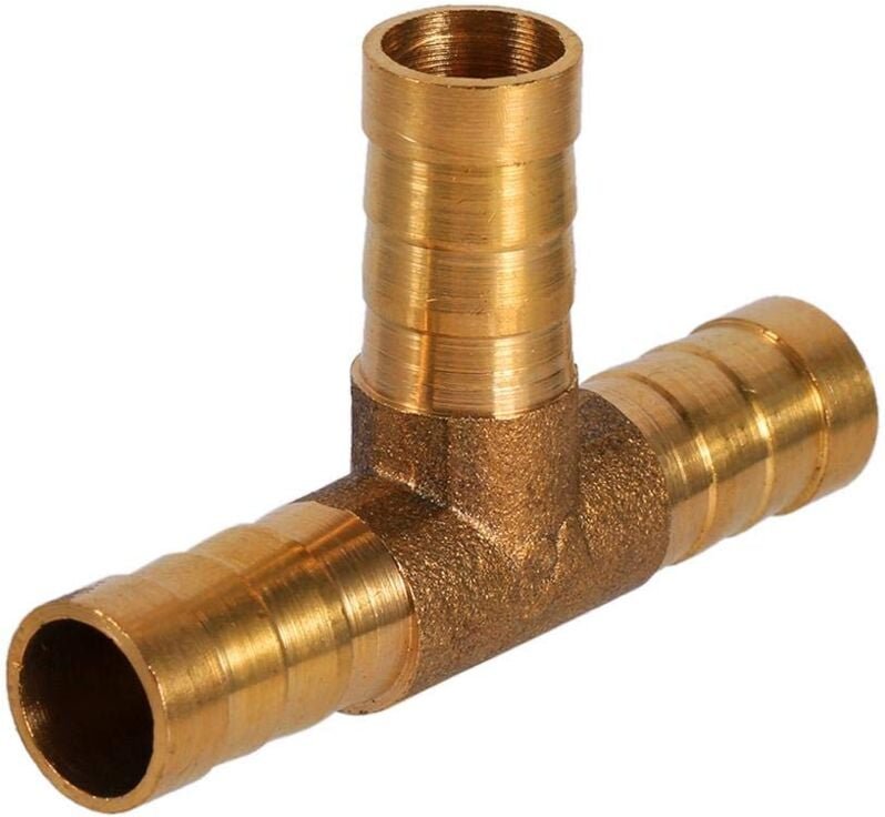 Zoternen - 10mm t stück messing,Duokon T-Stück 3-Wege-Schlauchverbinder 3-Wege-Schlauchverbinder ,Messing-T-Stück