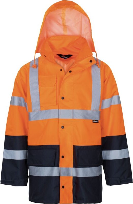 Triuso Vizwell Warnschutz-Kontrast-Regenjacke VW61 Gr. 4XL leuchtorange