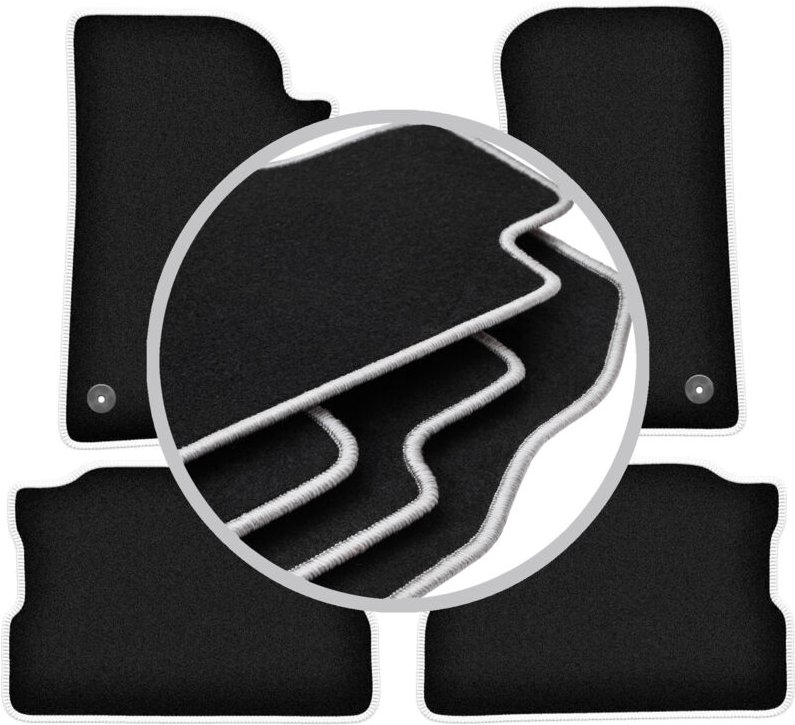 CARLUX-SILVER Autofußmatten für: Jeep Wrangler IV Rubicon Offroad (2017-)