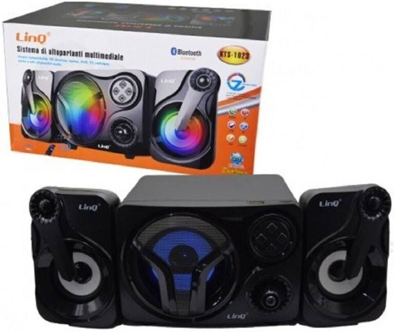 Trade Shop - ALTOPARLANTI SPEAKER BLUETOOTH FM LUCI LED USB KTS-1023 -