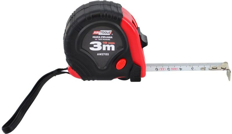 Awtools miara zwijana czerwono-czarna 7.5m x 25mm