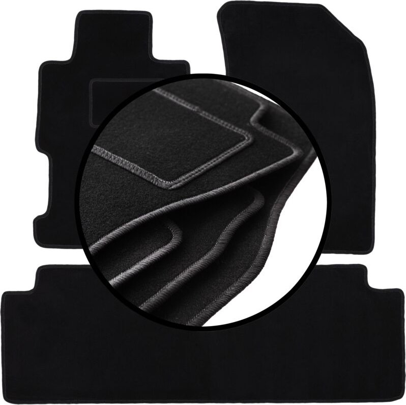 Komplettset Veloursmatten für: Honda Civic VII Limousine (2001-2005)