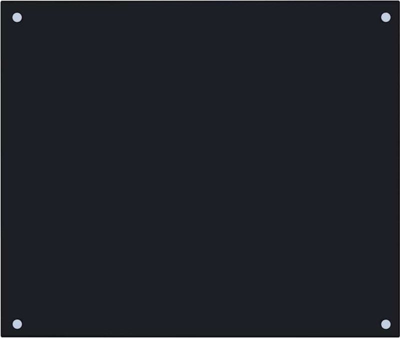 Küchenrückwand Schwarz 70x60 cm Hartglas Vidaxl