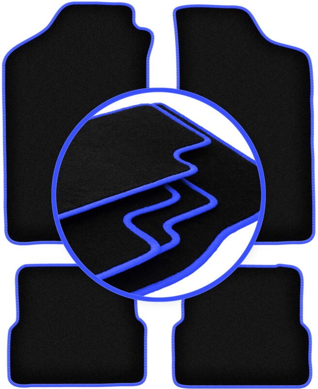 CARLUX-BLUE Autofußmatten für: Volkswagen Jetta II Limousine (1984-1992)
