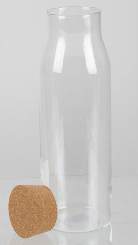 12x Glasflaschen 1L mit Korkdeckel, Leer zum Befüllen, zum Einmachen und Einwecken, als Vorratsgefäß für Wasser, Likör, ...