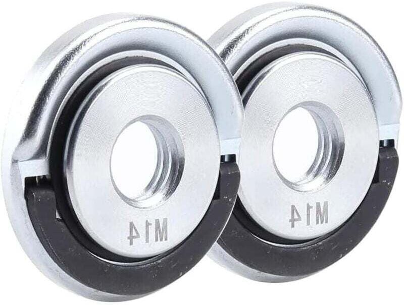 2 STÜCKE M14 Schnellspannmutter für elektrischen Winkelschleifer, Sicherungsmuttern, Winkelschleifer-Zubehör, Gewindeers...