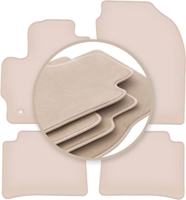 Beige PREMIUM-Matten für: Toyota Corolla XII / E17 Fließheck, Limousine, Kombi 2018-