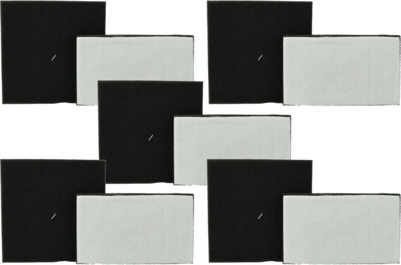 5x Schaumstoffeinlage, 5x Abluftfilter Ersatz für Philips XV1220, CP0789 für Staubsauger - Vhbw