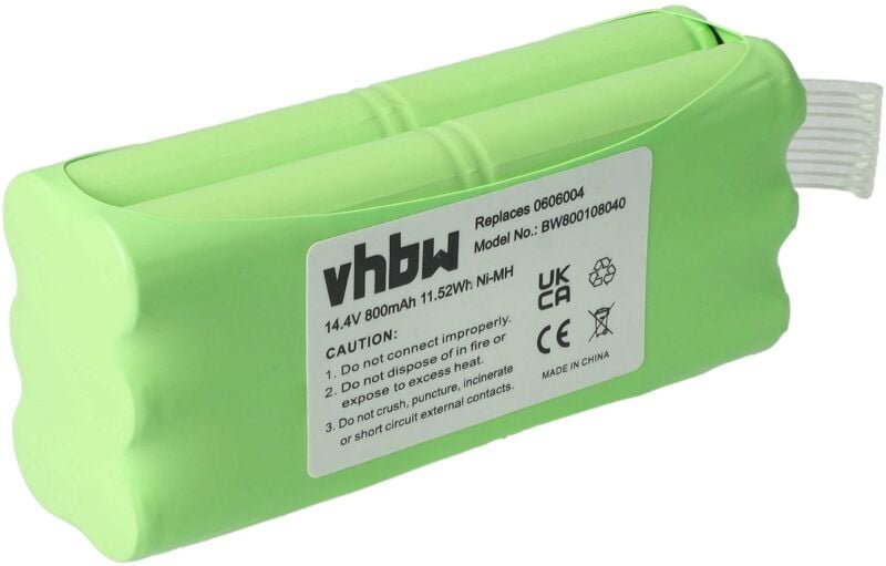Akku kompatibel mit Dirt Devil Libero M606-1, M606-2, M606-3, M606-4 Staubsauger (800 mAh, 14,4 v, NiMH) - Vhbw