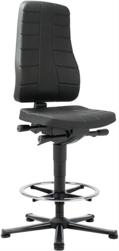 Thumbnail - Interstuhl Arbeitsdrehstuhl All-In-One Highline Bodengleiter + Fußring - 9641-2000