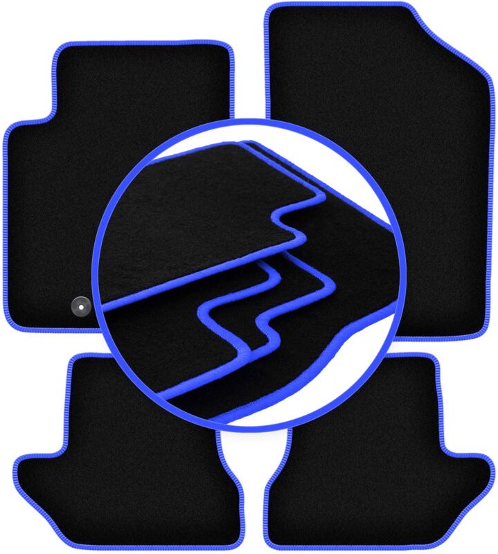 CARLUX-BLUE Autofußmatten für: Citroen C3 Pluriel Cabrio (2003-2010)
