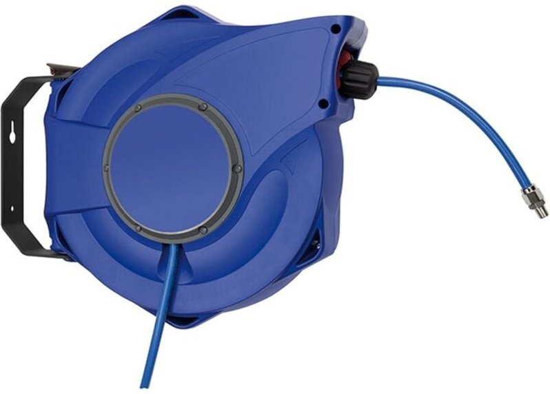 Schlauchaufroller, Druckluft, PU-Schlauch Durchmesser 12x8, r 1/4 ag, 7 m - Riegler