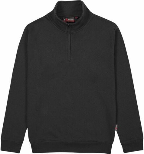 Thumbnail - Arbeits-Sweatshirt mit halbem Reißverschluss TAUTRA – Schwarz, Packung zu 25 – Größe L