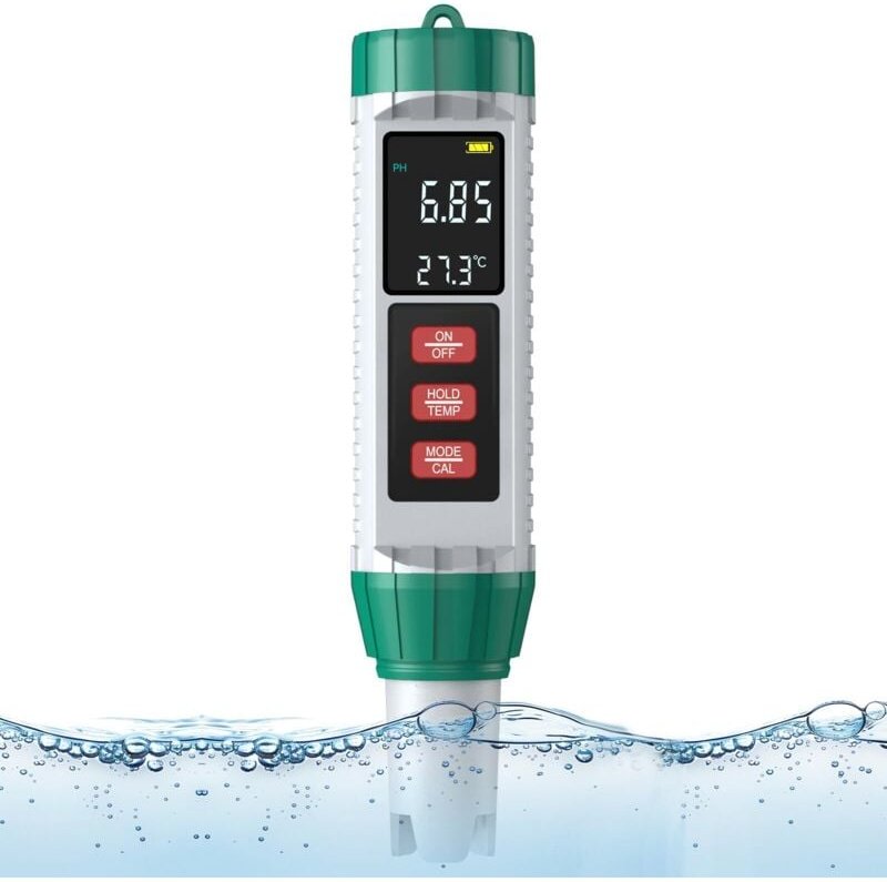 pH-Meter (± 0,01), 5-in-1-PH, TDS, EC, Salzgehalt, Thermometer, hochpräziser Pool-pH-Tester mit LED-Hintergrundbeleuchtu...