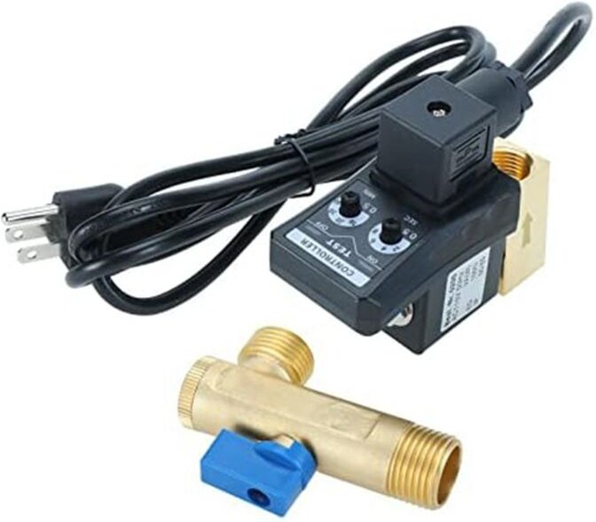 1/2 Zoll ac 110 v Automatisches Kondensatablassventil, elektronischer 2-Wege-Luftkompressor-Wassertank US-Stecker