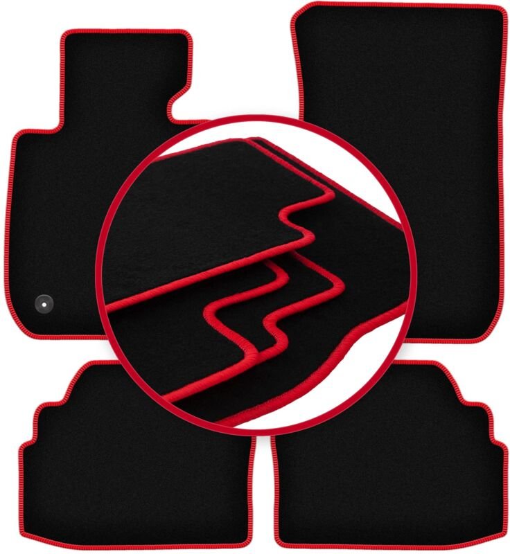 CARLUX-RED Auto-Fußmatten für: BMW 3 E92 Coupé (2004-2011)