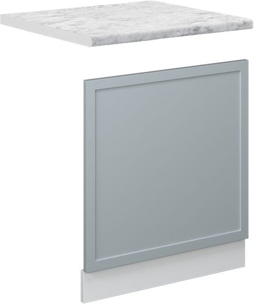 Vicco - Frontblende Fame-Line, Hellblau-grau, 60 cm , ap Marmor