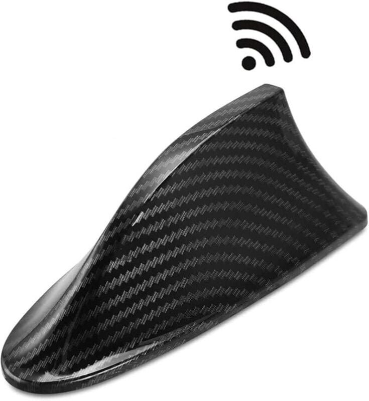Universelle Autodachantenne aus Kohlefaser, Haifischflosse, FM/AM-Radiosignal, dekorative Antenne für Auto, SUV, LKW, Va...