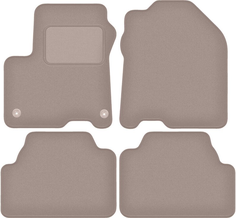 Beige Velours-Fußmatten für: Hyundai Kona EV / Electric Crossover (2017-)