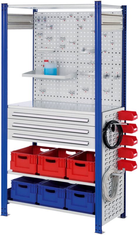 Kappes ®RasterPlan Steckregale 2000x1000x500mm Modell 8 enzianblau