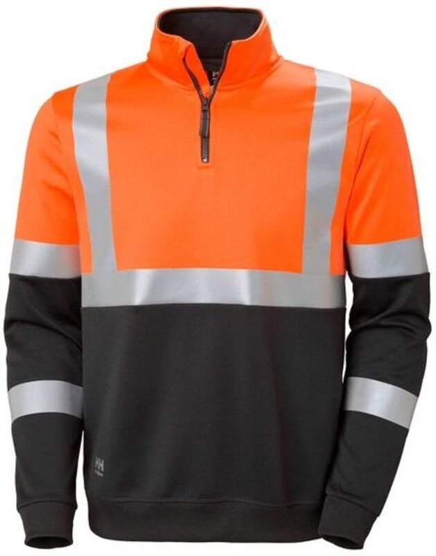 Warn-Sweat-ZIP, orange, Gr.L