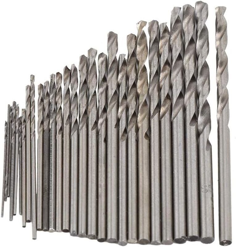 Handbohrer, DIY-Präzisionsspindelmodell, Mini-Spiralbohrer mit 25 Stück 0,5 mm bis 3,0 mm Mikrobohrern (schwarz)