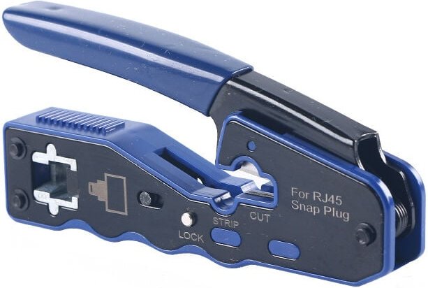 GJ670BL RJ45 Crimper Crimpzange RJ45 Zange Crimper Crossover für RJ45 Cat6a Cat6 Cat5e Ethernet-Netzwerk