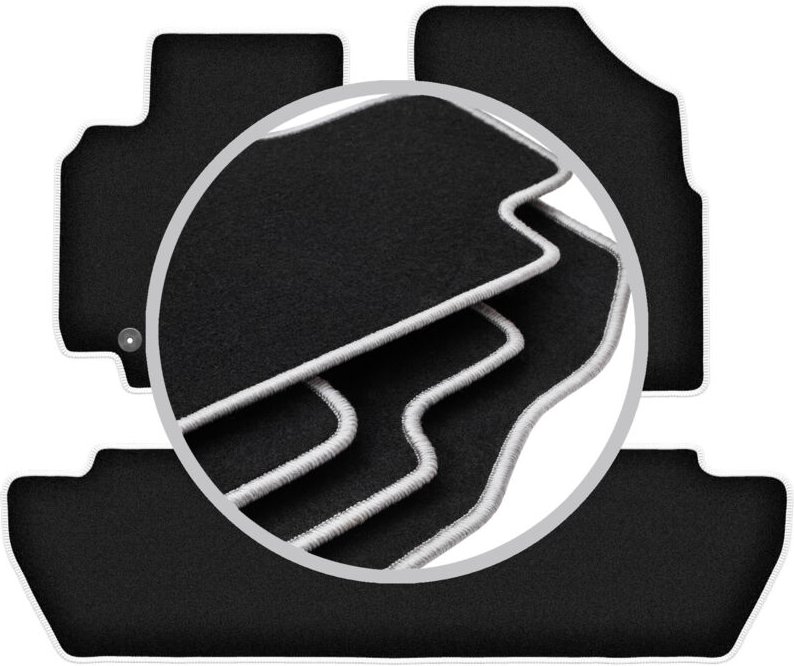 CARLUX-SILVER Automatten für: Peugeot Partner II Kombivan, Tepee, 5-Sitzer (2008-2018)