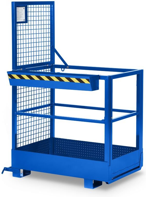 RR Industrietechnik Arbeitskorb Typ RAK-SLIM 800x800x1910mm RAL5010 Enzianblau