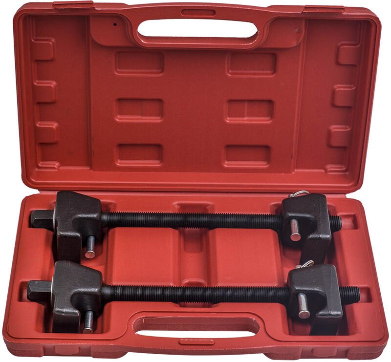 2tlg. Profi Federspanner Set mit Koffer 300mm Feder Spanner Einspannweite 260 mm2tlg Federspanner kfz Tieferlegung Unive...