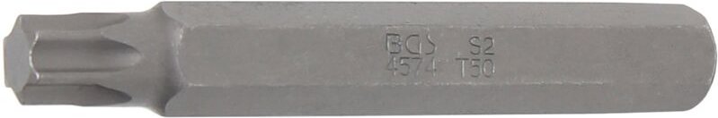 Bit Länge 75 mm Antrieb Außensechskant 10 mm (3/8') T-Profil (für Torx) T50