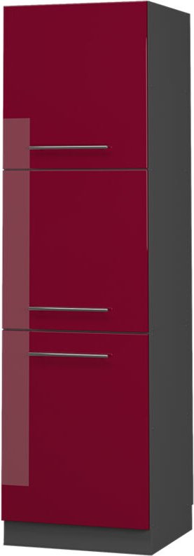 Herdumbauschrank Fame-Line, Bordeaux Hochglanz, 60 cm, Vicco